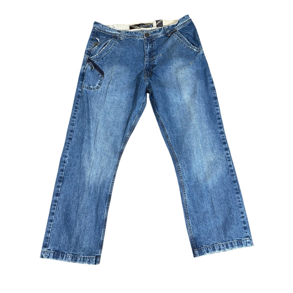 Vintage Y2K‎ Infamous Raider Jean Co Jeans 42x32 Baggy Wide Leg Faded Hip Hop